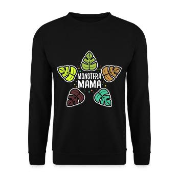 Monstera Mama - Sweat-shirt Unisexe - noir - Devant - Alina (178cm) & Michal (187cm)