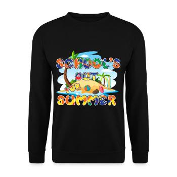 Schools Out For Summer Holidays Last Day of School - Unisex Sweatshirt - black - Front - Alina (178cm) & Michal (187cm)