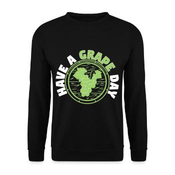 Have A Grape Day - Unisex Pullover - Schwarz - Vorne - Alina (178cm) & Michal (187cm)