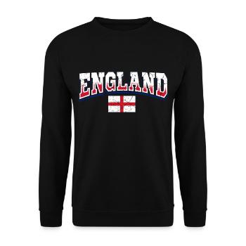 England Fan - Unisex Sweatshirt - black - Front - Alina (178cm) & Michal (187cm)