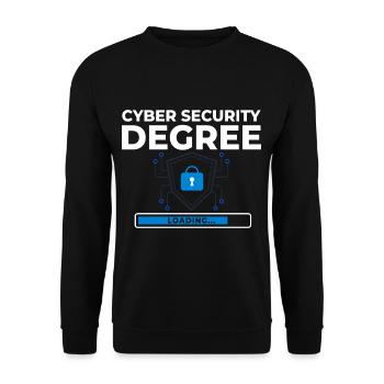 Cyber Security Information Computer Sicherheit - Unisex Pullover - Schwarz - Vorne - Alina (178cm) & Michal (187cm)