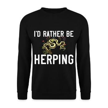 Herpetology Reptiles Herpetologist Lizards - Unisex Sweatshirt - black - Front - Alina (178cm) & Michal (187cm)
