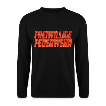 Freiwillige Feuerwehr - Helden des Alltags - Unisex Pullover - Schwarz - Vorne - Alina (178cm) & Michal (187cm)