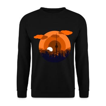 Tour de télévision le matin dans la forêt - Sweat-shirt Unisexe - noir - Devant - Alina (178cm) & Michal (187cm)