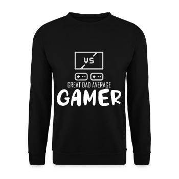 Great Father Average Player Suitable - Unisex Sweatshirt - black - Front - Alina (178cm) & Michal (187cm)