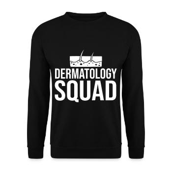 Dermatologie Hautpflege Haut Medizin Erkrankung - Unisex Pullover - Schwarz - Vorne - Alina (178cm) & Michal (187cm)