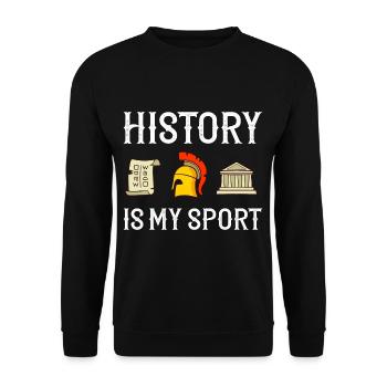 Geschichte Lehrer Lektion Professor Historiker - Unisex Pullover - Schwarz - Vorne - Alina (178cm) & Michal (187cm)