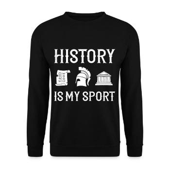 Geschichte Lehrer Lektion Professor Historiker - Unisex Pullover - Schwarz - Vorne - Alina (178cm) & Michal (187cm)