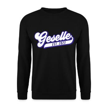 Stolzer Geselle - seit 2023 | Farben änderbar - Unisex Pullover - Schwarz - Vorne - Alina (178cm) & Michal (187cm)