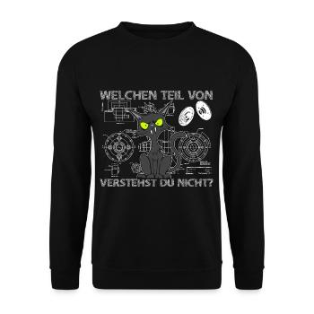 Welchen Teil von verstehst du nicht Ingenieur - Unisex Pullover - Schwarz - Vorne - Alina (178cm) & Michal (187cm)