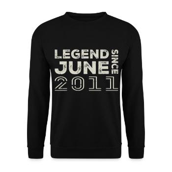 Juin 2011 Anniversaire Juin 2011 Juin Cadeau 2011 - Sweat-shirt Unisexe - noir - Devant - Alina (178cm) & Michal (187cm)
