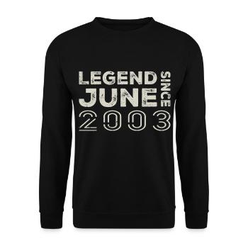Juni 2003 Geburtstag Juni 2003 Juni Geschenk 2003 - Unisex Pullover - Schwarz - Vorne - Alina (178cm) & Michal (187cm)