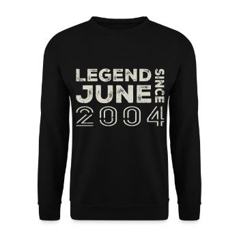 June 2004 Birthday June 2004 June Gift 2004 - Unisex Sweatshirt - black - Front - Alina (178cm) & Michal (187cm)