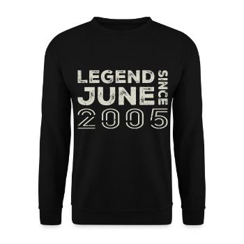 June 2005 Birthday June 2005 June Gift 2005 - Unisex Sweatshirt - black - Front - Alina (178cm) & Michal (187cm)