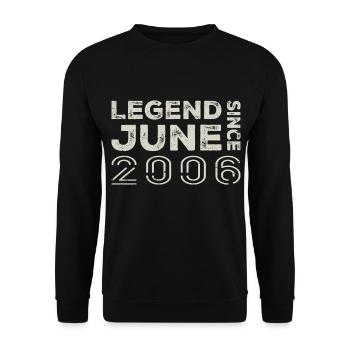 June 2006 Birthday June 2006 June Gift 2006 - Unisex Sweatshirt - black - Front - Alina (178cm) & Michal (187cm)
