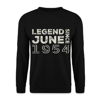 June 1954 Birthday June 1954 June Gift 1954 - Unisex Sweatshirt - black - Front - Alina (178cm) & Michal (187cm)
