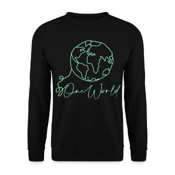 World - Unisex Sweatshirt - black - Front - Alina (178cm) & Michal (187cm)