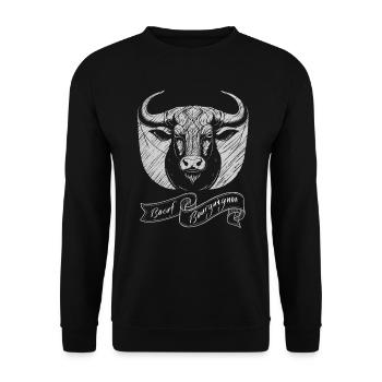 Boeuf bourguigon - Sweat-shirt Unisexe - noir - Devant - Alina (178cm) & Michal (187cm)
