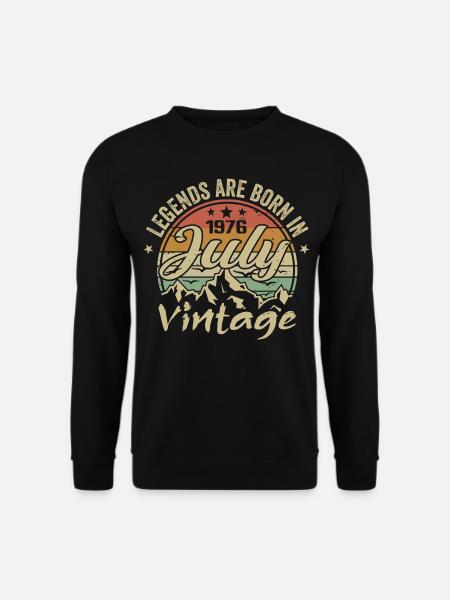 Jahrgang Juli 1976 Geburtstag Juli 1976 - Unisex Pullover - Schwarz