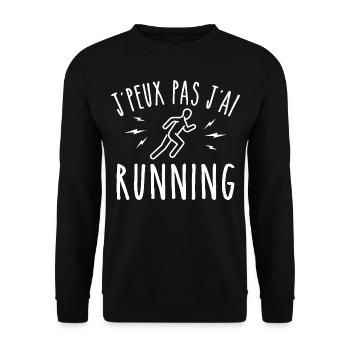 running je peux pas j'ai running coureur - Sweat-shirt Unisexe - noir - Devant - Alina (178cm) & Michal (187cm)