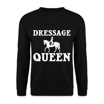 Dressur Reiten Pferd Training Dressurreiten - Unisex Pullover - Schwarz - Vorne - Alina (178cm) & Michal (187cm)