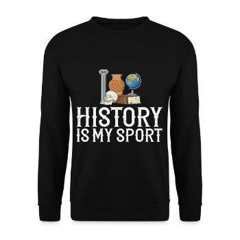 Geschichte Lehrer Lektion Professor Historiker - Unisex Pullover - Schwarz - Vorne - Alina (178cm) & Michal (187cm)