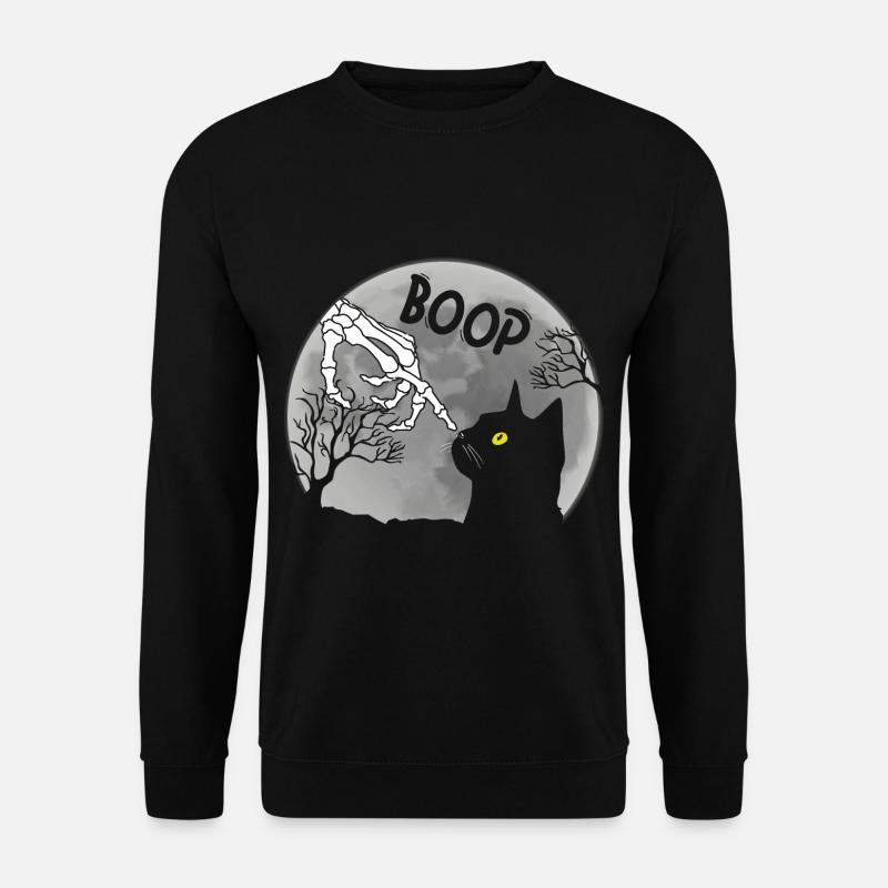 Boop Skeleton Cat Halloween - Unisex Sweatshirt - black