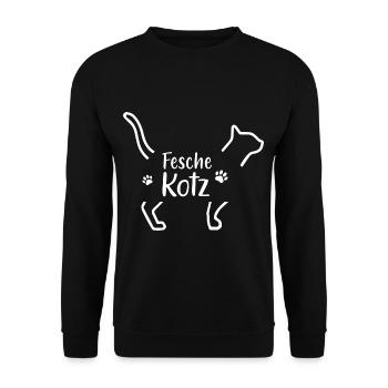 Fesche Kotz - Unisex Pullover - Schwarz - Vorne - Alina (178cm) & Michal (187cm)