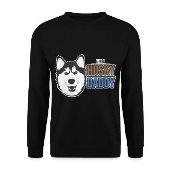 husky - Unisex Sweatshirt - black - Front - Alina (178cm) & Michal (187cm)
