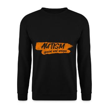 autism - Unisex Sweatshirt - black - Front - Alina (178cm) & Michal (187cm)