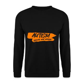 autism - Unisex Sweatshirt - black - Front - Alina (178cm) & Michal (187cm)