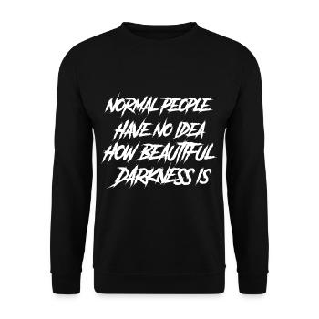 Gothic lovers Normal people have no - Unisex Sweatshirt - black - Front - Alina (178cm) & Michal (187cm)