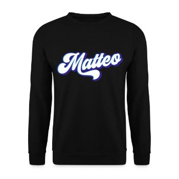 Matteo | Farben änderbar - Unisex Pullover - Schwarz - Vorne - Alina (178cm) & Michal (187cm)