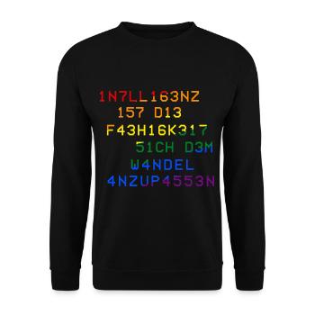 Intelligence Capacité à s’adapter au changement - Sweat-shirt Unisexe - noir - Devant - Alina (178cm) & Michal (187cm)