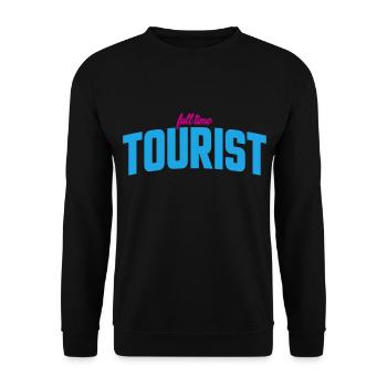 Full Time Tourist | Colors changeable - Unisex Sweatshirt - black - Front - Alina (178cm) & Michal (187cm)