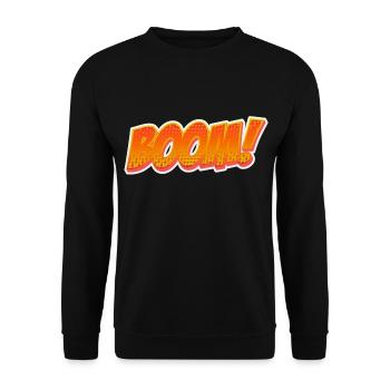 Boom! Explosive shirt for urban style. - Unisex Sweatshirt - black - Front - Alina (178cm) & Michal (187cm)