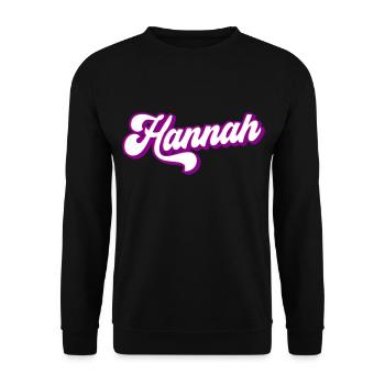 Hannah | Colors changeable - Unisex Sweatshirt - black - Front - Alina (178cm) & Michal (187cm)