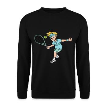 Motif du joueur de tennis pour enfants tennis pour enfants - Sweat-shirt Unisexe - noir - Devant - Alina (178cm) & Michal (187cm)