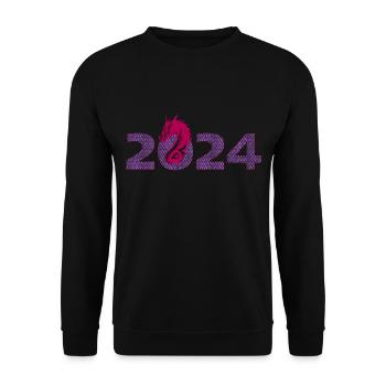 Year of the Dragon 2024 - Unisex Sweatshirt - black - Front - Alina (178cm) & Michal (187cm)
