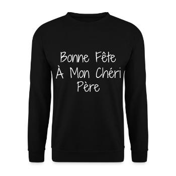Happy Father's Day to my darling father's day - Unisex Sweatshirt - black - Front - Alina (178cm) & Michal (187cm)