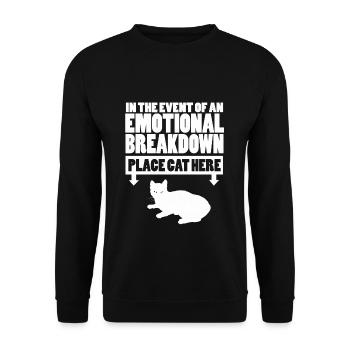 Cats funny sayings - Unisex Sweatshirt - black - Front - Alina (178cm) & Michal (187cm)