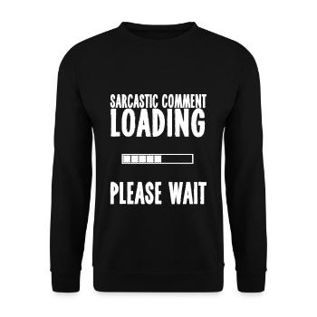 sarcasme - Sweat-shirt Unisexe - noir - Devant - Alina (178cm) & Michal (187cm)