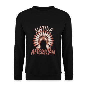 Apache Indian - Unisex Sweatshirt - black - Front - Alina (178cm) & Michal (187cm)