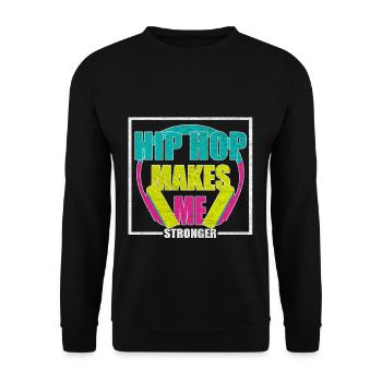 Hip Hop - Unisex Pullover - Schwarz - Vorne - Alina (178cm) & Michal (187cm)