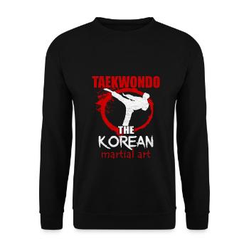 Taekwondo Karate Martial art Korea Kampfsport - Unisex Pullover - Schwarz - Vorne - Alina (178cm) & Michal (187cm)