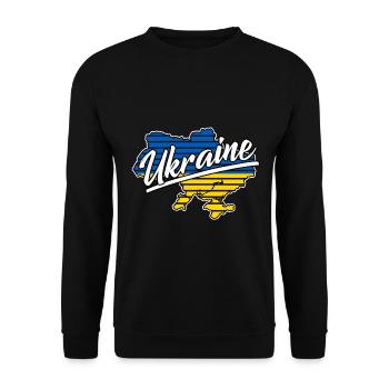 Ukraine Kiev flag - Sweat-shirt Unisexe - noir - Devant - Alina (178cm) & Michal (187cm)