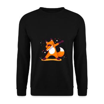 Fox - Unisex Sweatshirt - black - Front - Alina (178cm) & Michal (187cm)