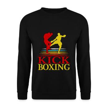 Kickboxing Boxe Arts Martiaux Kickboxing Muay Thai - Sweat-shirt Unisexe - noir - Devant - Alina (178cm) & Michal (187cm)