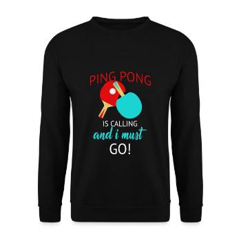 Tennis de table ping-pong - Sweat-shirt Unisexe - noir - Devant - Alina (178cm) & Michal (187cm)