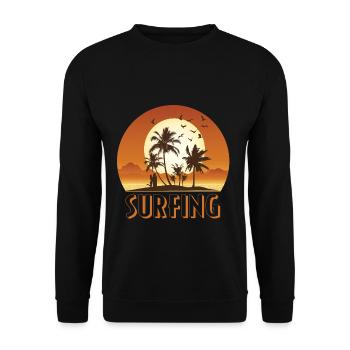 Surf surf surf - Sweat-shirt Unisexe - noir - Devant - Alina (178cm) & Michal (187cm)